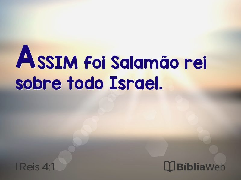 I Reis 4:1 em imagem para compartilhar