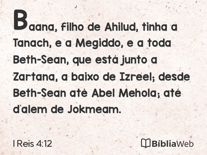 I Reis 4:12 em imagem para compartilhar