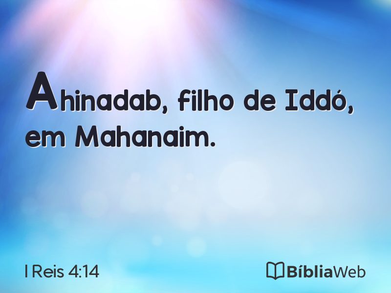 I Reis 4:14 em imagem para compartilhar