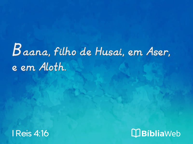I Reis 4:16 em imagem para compartilhar