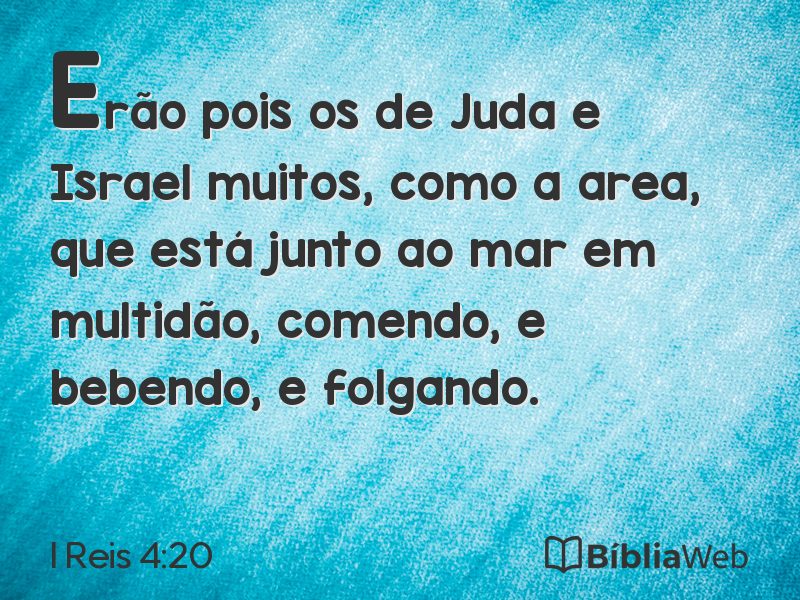 I Reis 4:20 em imagem para compartilhar