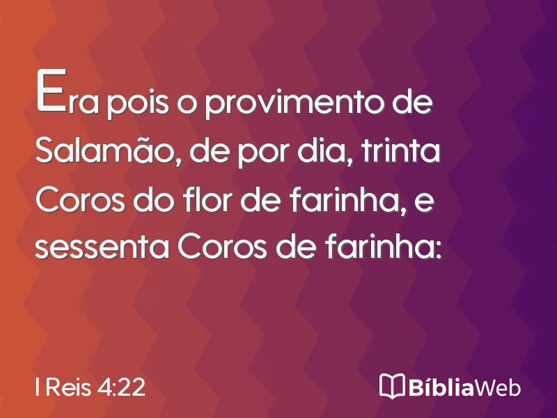 I Reis 4:22 em imagem para compartilhar