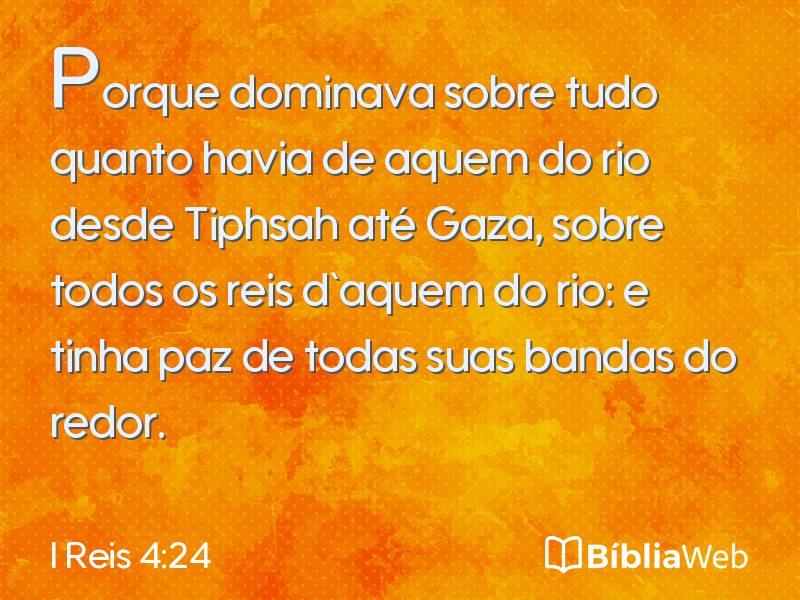 I Reis 4:24 em imagem para compartilhar