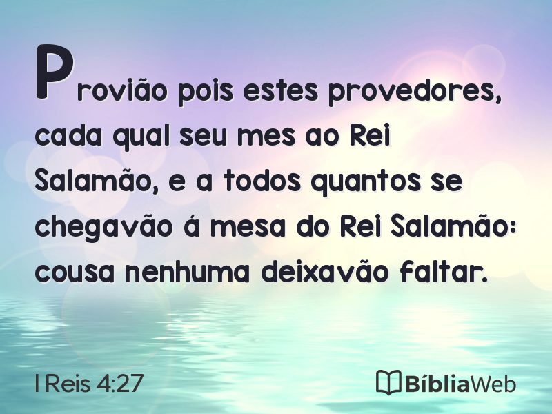 I Reis 4:27 em imagem para compartilhar