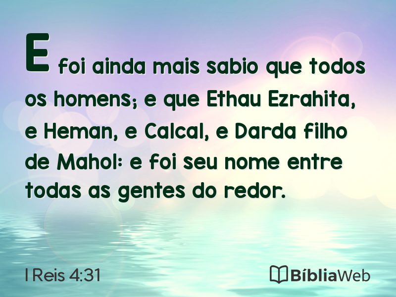 I Reis 4:31 em imagem para compartilhar