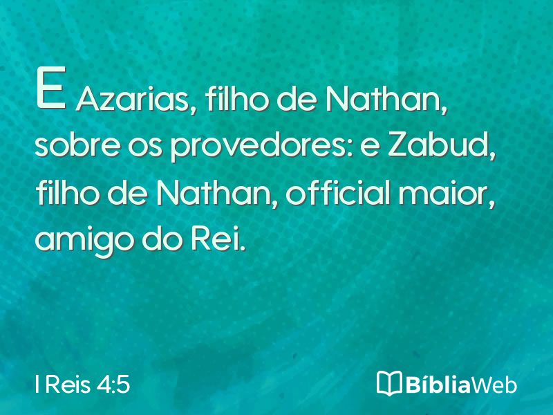 I Reis 4:5 em imagem para compartilhar