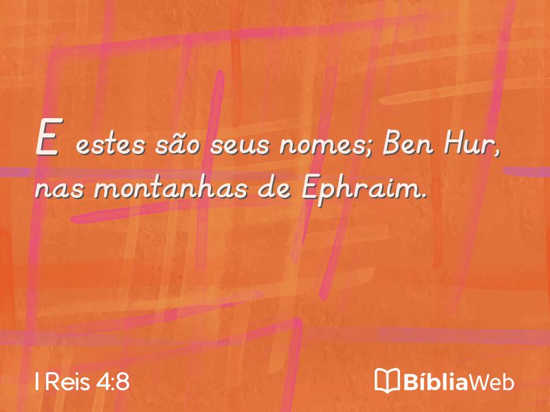 I Reis 4:8 em imagem para compartilhar