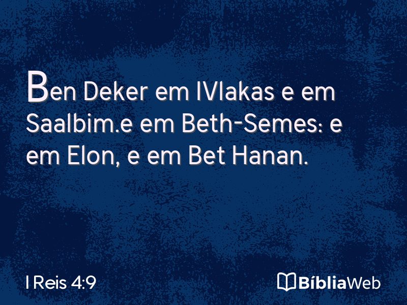 I Reis 4:9 em imagem para compartilhar