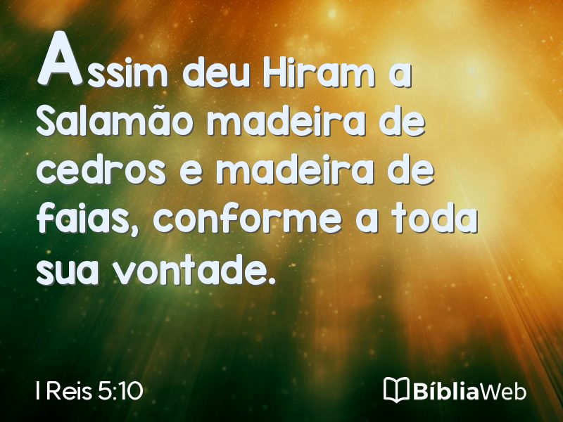 I Reis 5:10 em imagem para compartilhar