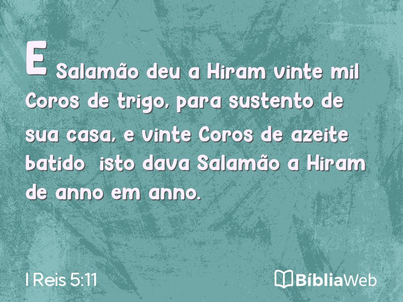 I Reis 5:11 em imagem para compartilhar