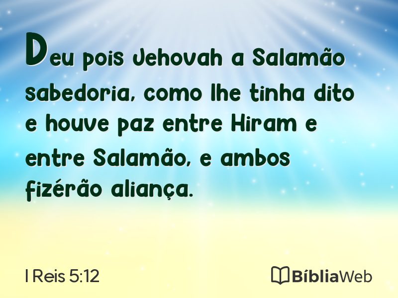 I Reis 5:12 em imagem para compartilhar