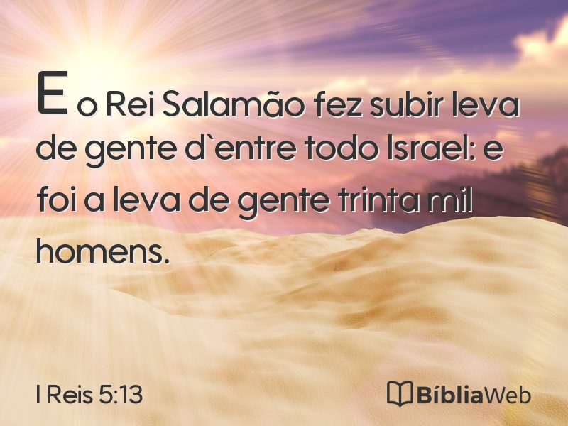 I Reis 5:13 em imagem para compartilhar
