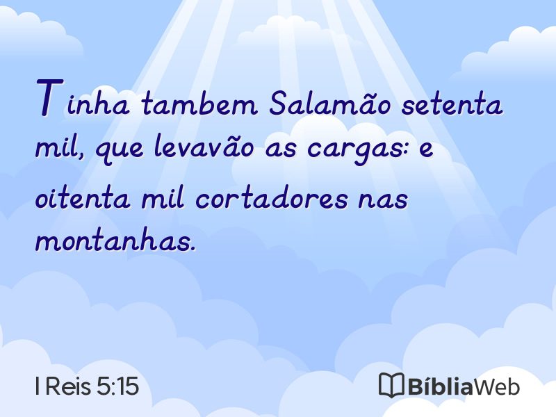 I Reis 5:15 em imagem para compartilhar