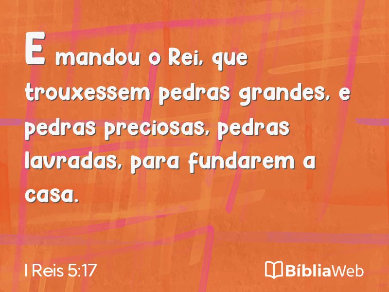 I Reis 5:17 em imagem para compartilhar
