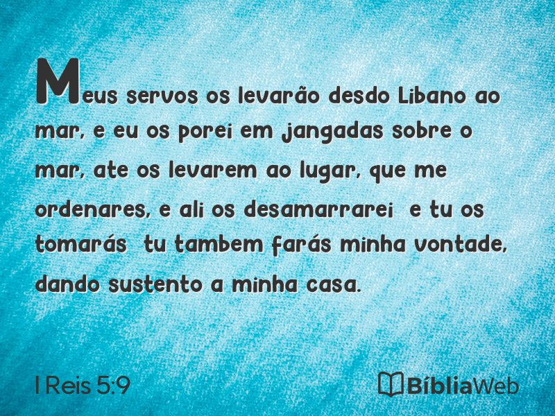 I Reis 5:9 em imagem para compartilhar