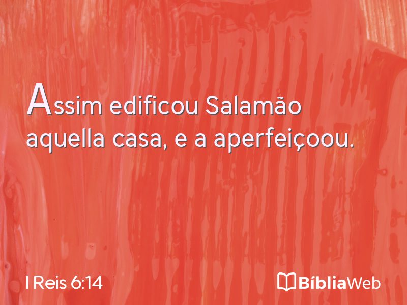 I Reis 6:14 em imagem para compartilhar