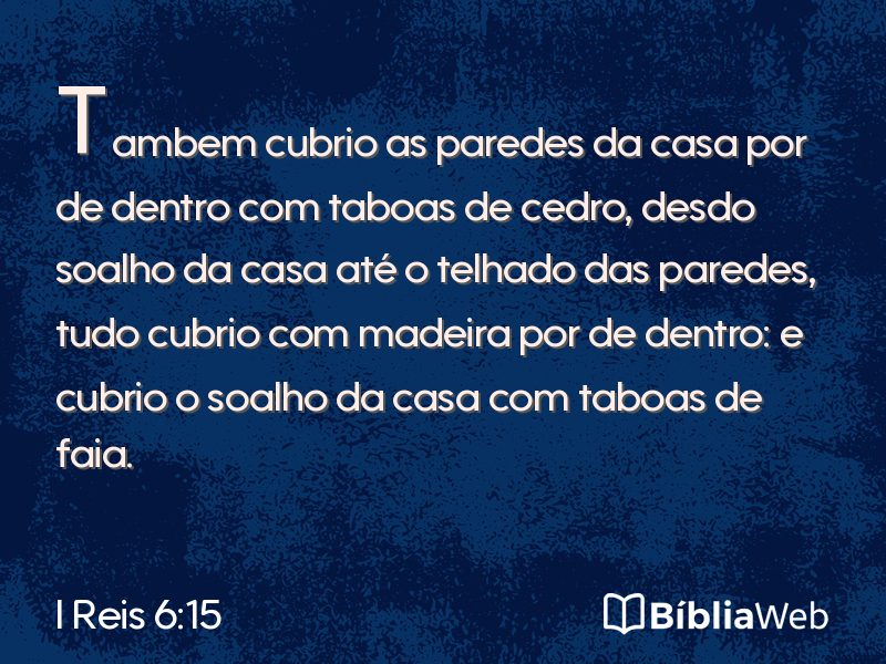 I Reis 6:15 em imagem para compartilhar