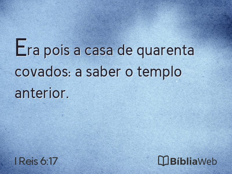 I Reis 6:17 em imagem para compartilhar