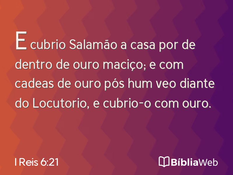I Reis 6:21 em imagem para compartilhar