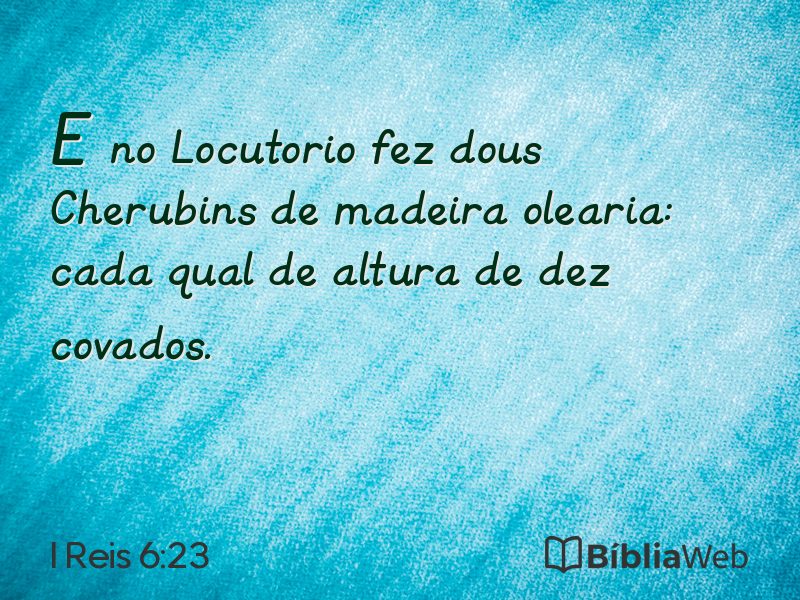 I Reis 6:23 em imagem para compartilhar