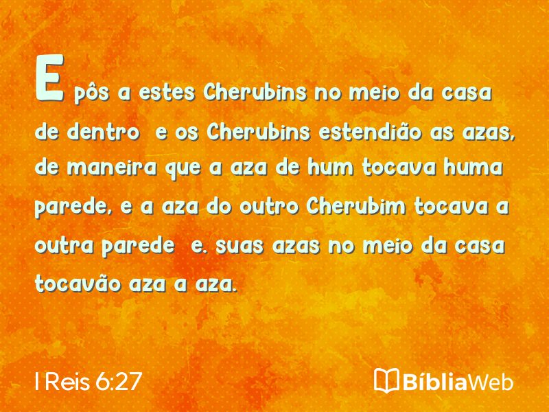 I Reis 6:27 em imagem para compartilhar