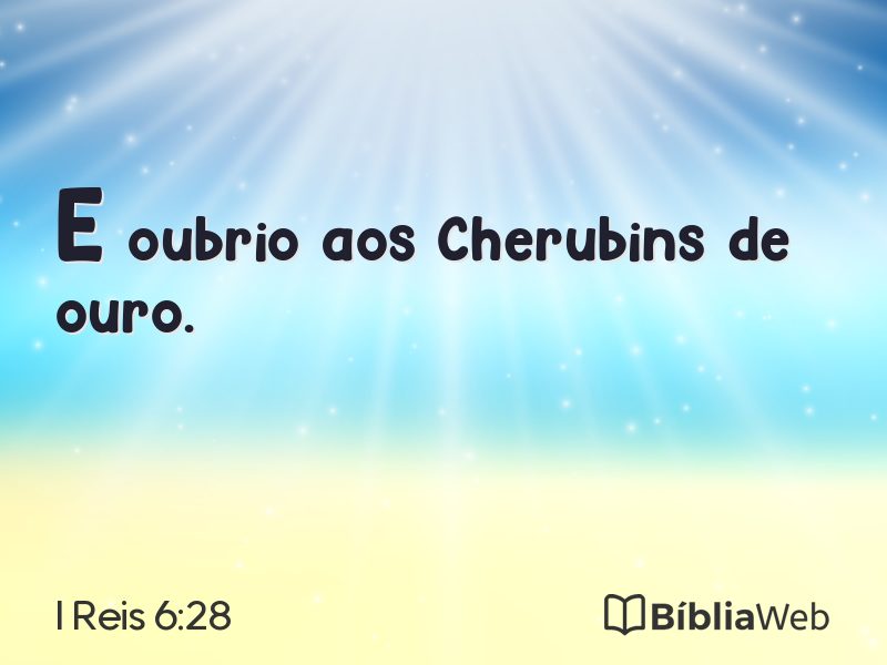 I Reis 6:28 em imagem para compartilhar