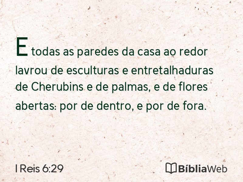 I Reis 6:29 em imagem para compartilhar