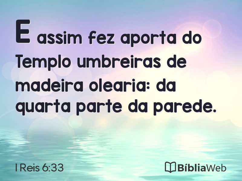 I Reis 6:33 em imagem para compartilhar
