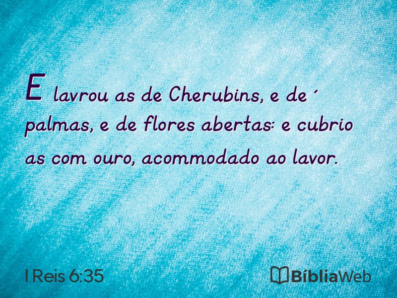 I Reis 6:35 em imagem para compartilhar