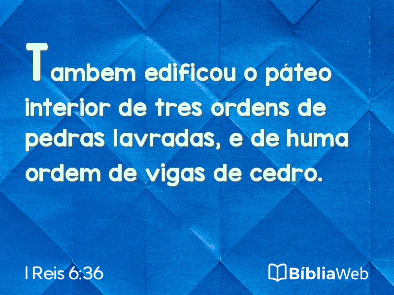 I Reis 6:36 em imagem para compartilhar