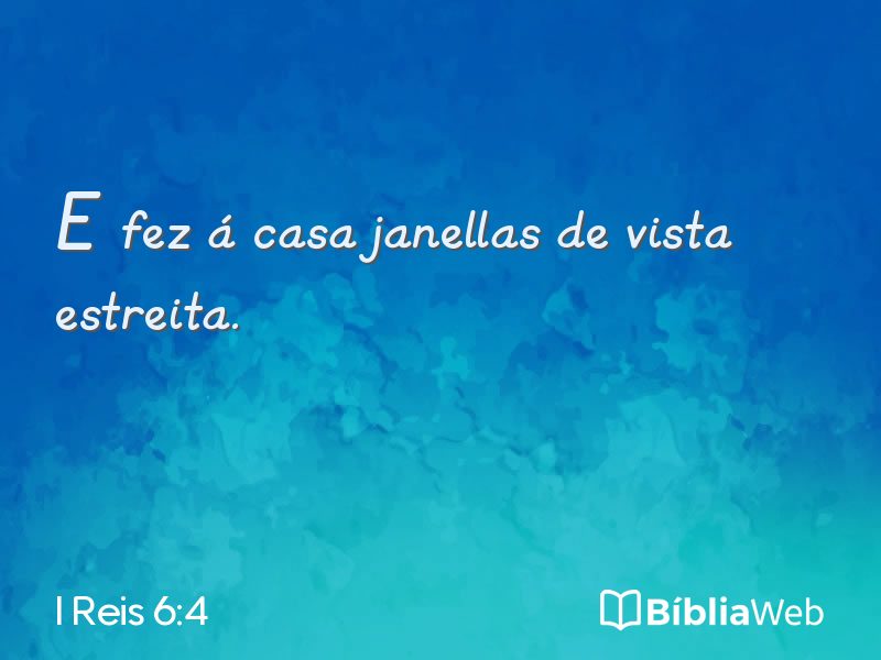I Reis 6:4 em imagem para compartilhar
