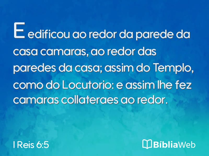 I Reis 6:5 em imagem para compartilhar