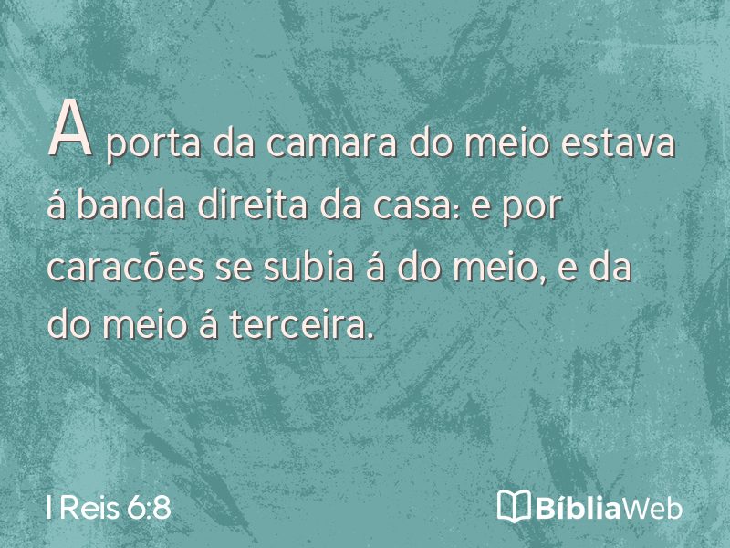 I Reis 6:8 em imagem para compartilhar