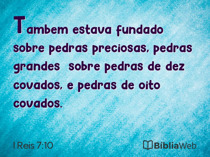I Reis 7:10 em imagem para compartilhar