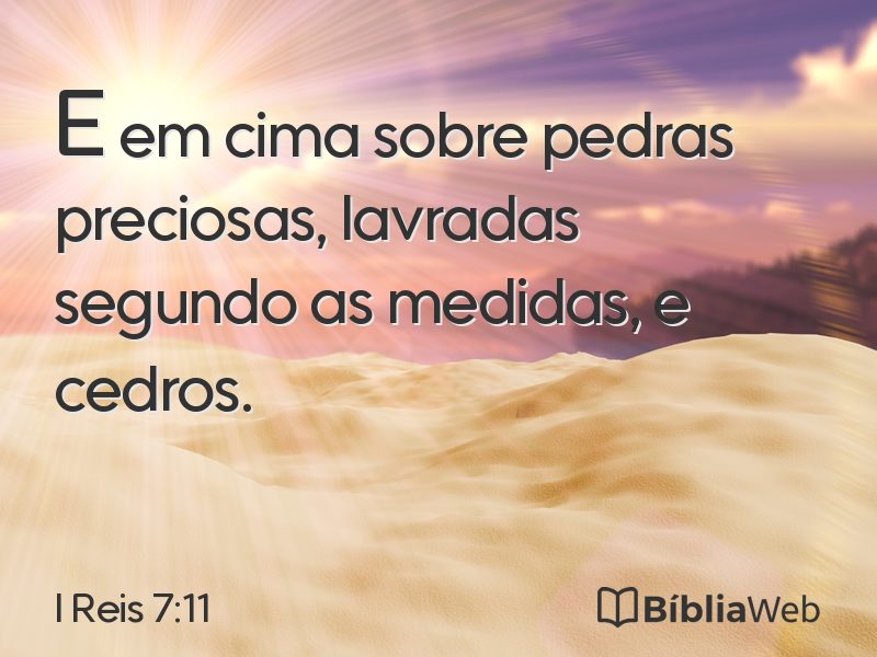 I Reis 7:11 em imagem para compartilhar