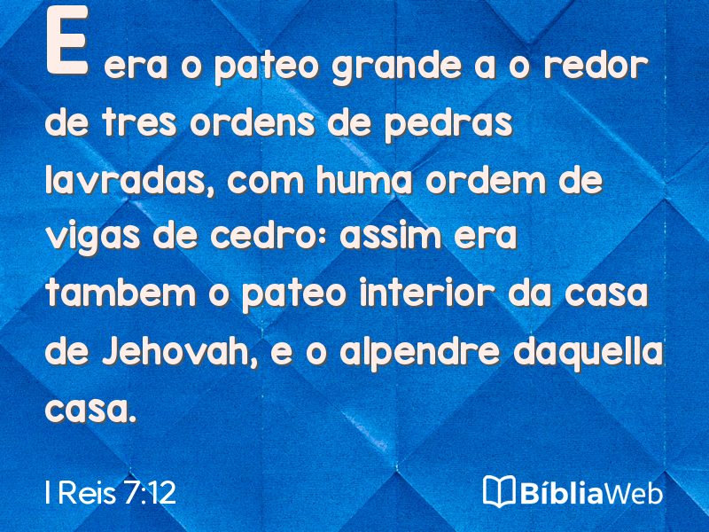 I Reis 7:12 em imagem para compartilhar