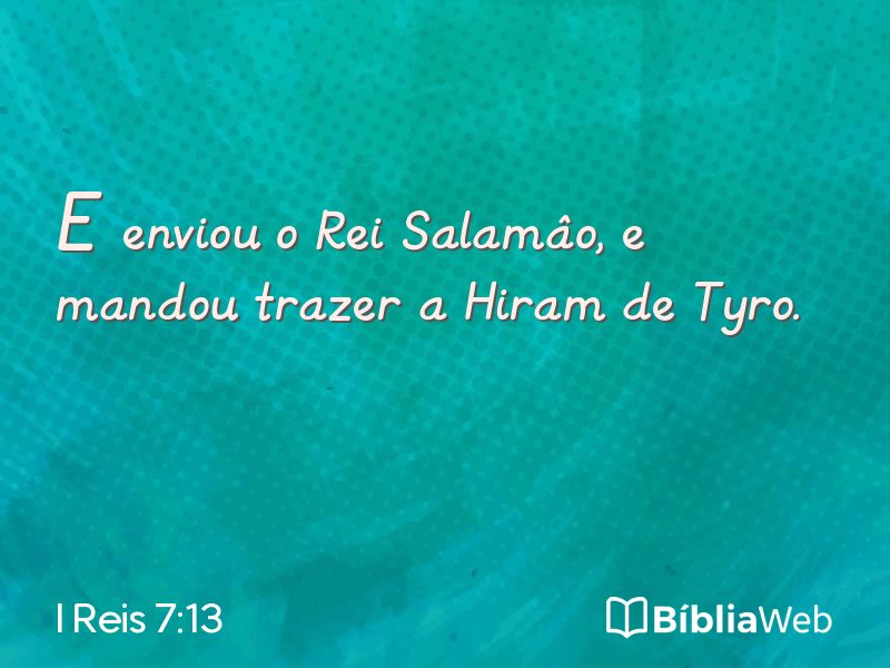 I Reis 7:13 em imagem para compartilhar