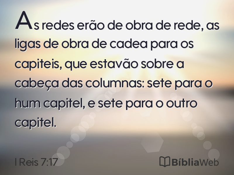 I Reis 7:17 em imagem para compartilhar