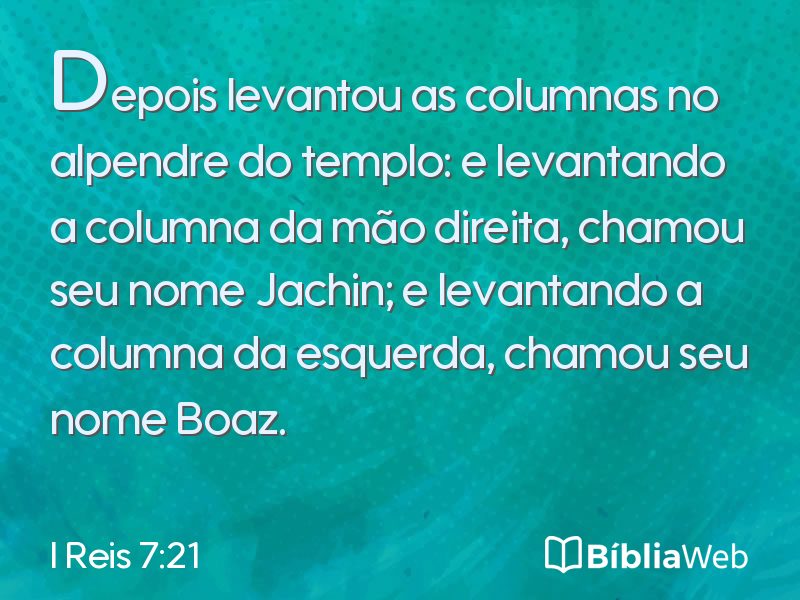 I Reis 7:21 em imagem para compartilhar