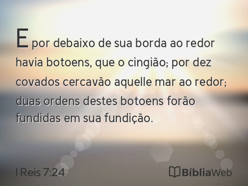 I Reis 7:24 em imagem para compartilhar