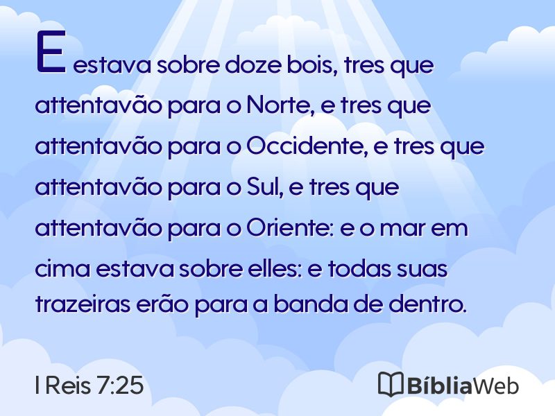 I Reis 7:25 em imagem para compartilhar