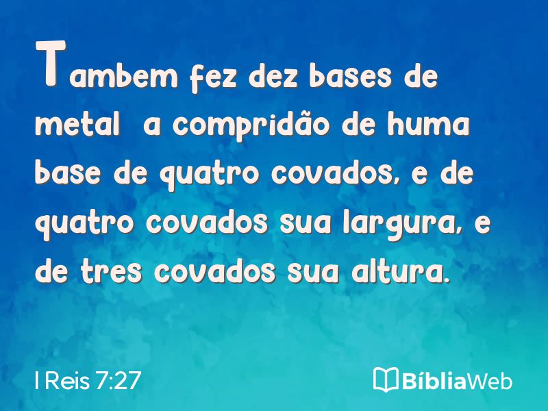 I Reis 7:27 em imagem para compartilhar