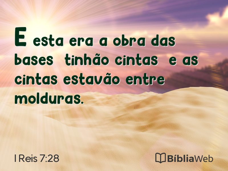 I Reis 7:28 em imagem para compartilhar
