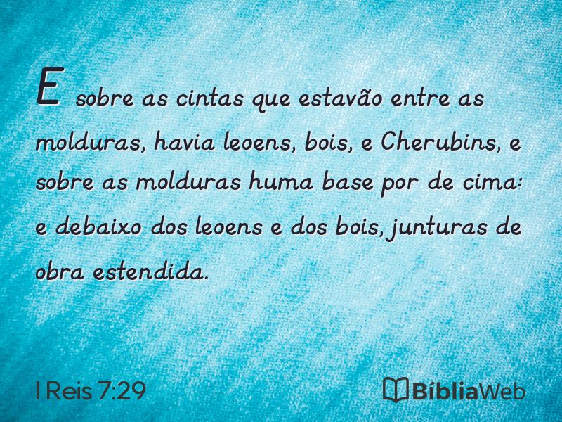 I Reis 7:29 em imagem para compartilhar