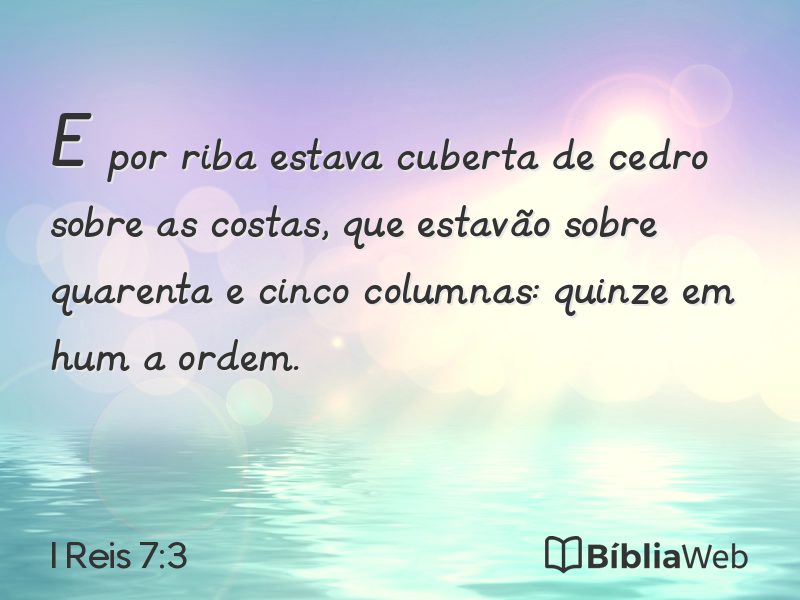 I Reis 7:3 em imagem para compartilhar