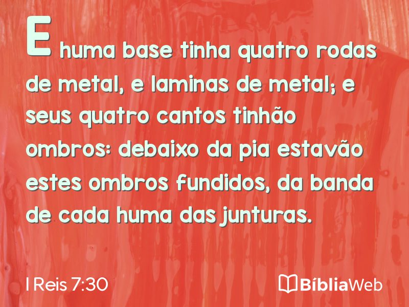 I Reis 7:30 em imagem para compartilhar