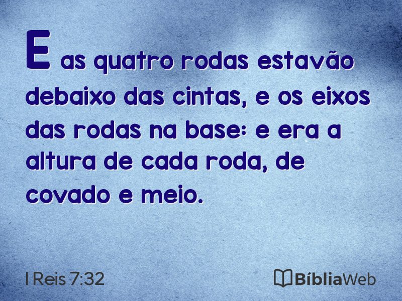 I Reis 7:32 em imagem para compartilhar