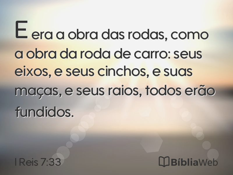 I Reis 7:33 em imagem para compartilhar