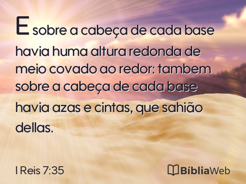 I Reis 7:35 em imagem para compartilhar