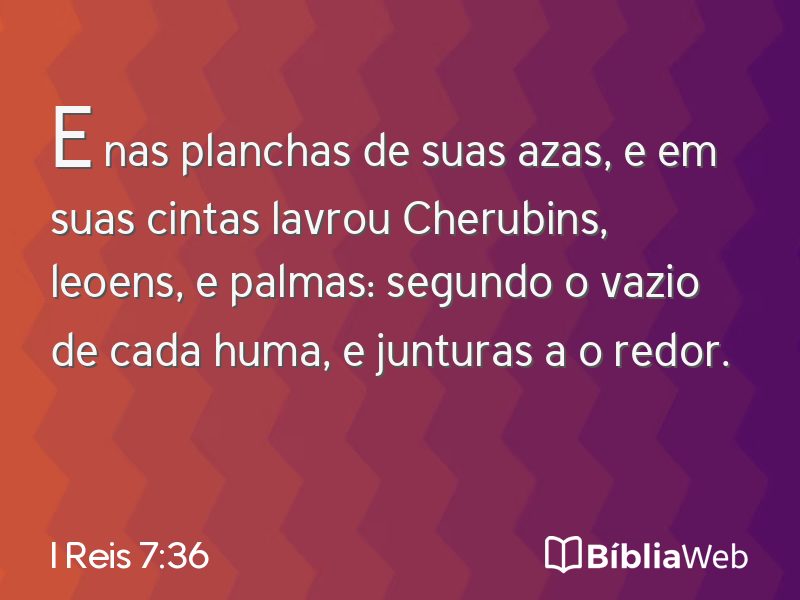 I Reis 7:36 em imagem para compartilhar